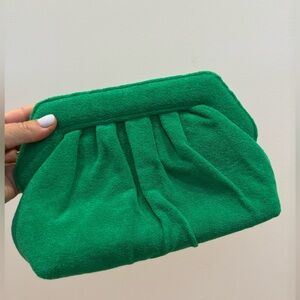 Shiraleah Kelly‎ Green terrycloth clutch BN